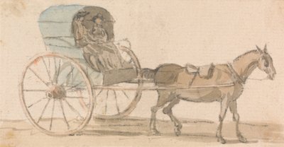 Pony und Kapuzenkutsche von Paul Sandby